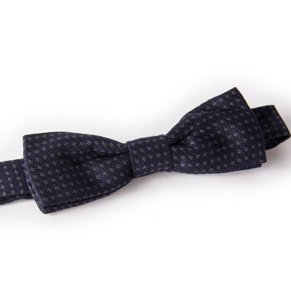 DOLCE & GABBANA MIDNIGHT BLUE & GRAY BOWTIE - Picture 3 of 3